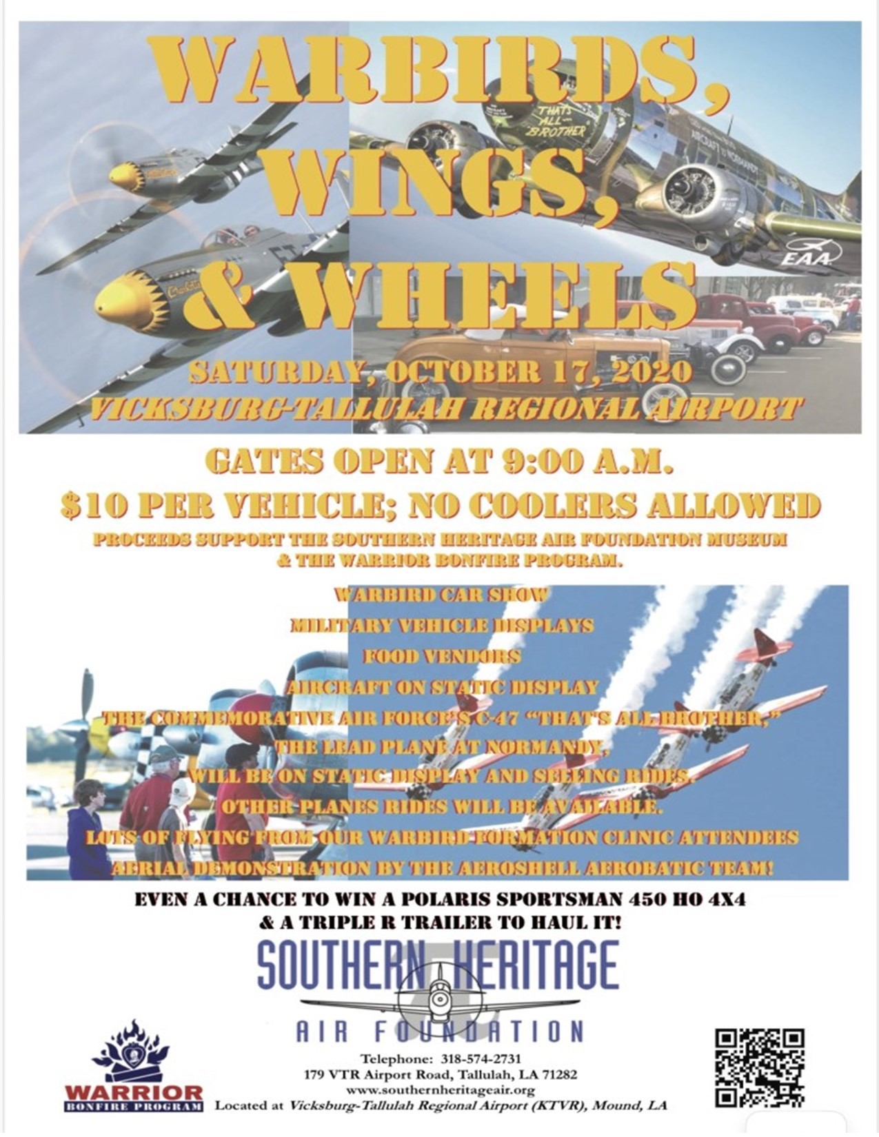 Southern Heritage Air Foundation Warbirds, Wings & Wheels EAA
